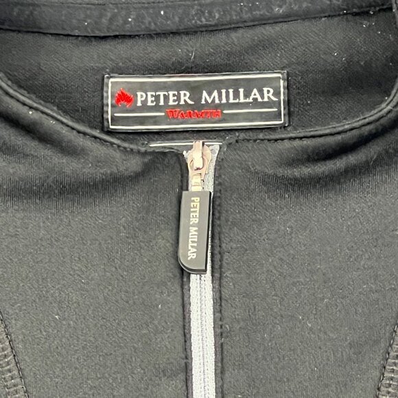 PETER MILLAR WARMTH Black Long Sleeve 1/4 Zip Pullover Sweater Men's Size medium - Picture 2 of 14